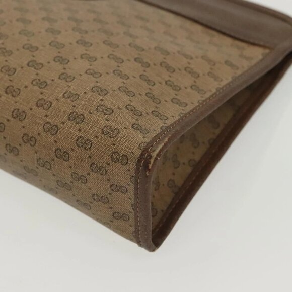GUCCI Micro GG Supreme Clutch Bag PVC Beige 67 039 5465 Auth 133508 - Picture 5 of 16